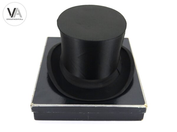 Karl Eschke Pirna Klappzylinder Chapeau Claque + Hutschachtel 1876 Gr. 57