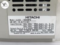 Hitachi Frequenzumrichter 0,4kW/1/2hp 200-240V 0,5-400Hz 2,6A SJ200-004NFE