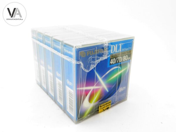 5er-Set Fujifilm DLT IV Tape Cartridge 12,65mm 40GB / 70GB / 80GB