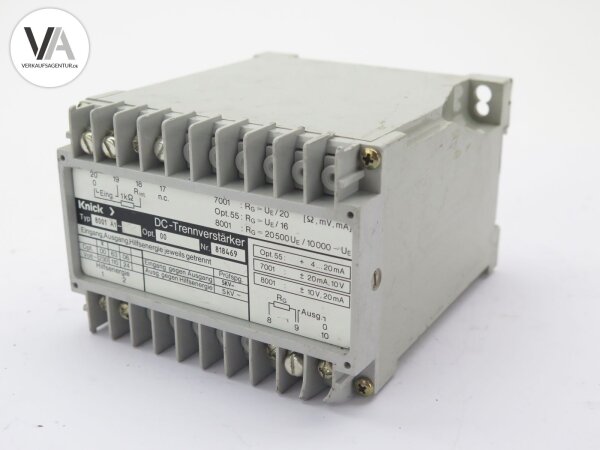 Knick DC- Trennverstärker Isolation Amplifier 8052A1 / 8052 A1 / 8052-A1