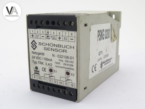 Schönbuch Sensor Netzgerät Power Supply 24VDC N03210601 / N-032106-01