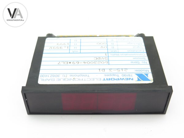 Newport Electroniques Voltage Meter Display 5VDC 215-3 D1