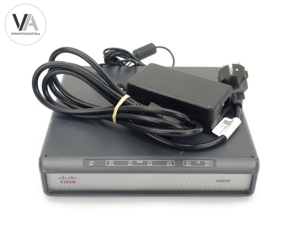 Cisco VG204 Analog Voice Gateway VoIP Phone Adapter mit Netzteil
