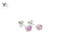 Angara Platinum Ohrringe 0,8 ct Solitär-Oval-Saphir...