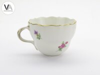 Meissen Porzellan Kaffeeservice Kaffeegedeck bunte Blume 2 Blau 2. Wahl