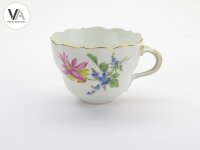 Meissen Porzellan Kaffeeservice Kaffeegedeck bunte Blume 2 Rosa Gelb 2. Wahl