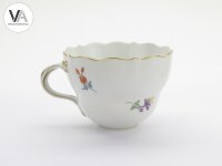 Meissen Porzellan Kaffeeservice Kaffeegedeck bunte Blume 2 Rosa Gelb 2. Wahl