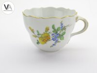 Meissen Porzellan Kaffeeservice Kaffeegedeck bunte Blume 2 Gelb 2. Wahl