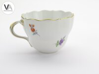 Meissen Porzellan Kaffeeservice Kaffeegedeck bunte Blume 2 Gelb 2. Wahl