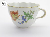 Meissen Porzellan Kaffeeservice Kaffeegedeck bunte Blume 2 Orange Gelb 2. Wahl