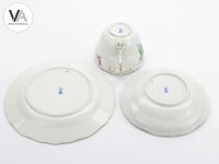 Meissen Porzellan Kaffeeservice Kaffeegedeck bunte Blume 2 Lila Gelb 2./4. Wahl