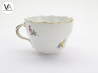 Meissen Porzellan Kaffeeservice Kaffeegedeck bunte Blume 2 Lila Gelb 2./4. Wahl