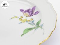 Meissen Porzellan Kaffeeservice Kaffeegedeck bunte Blume 2 Lila Gelb 2./4. Wahl