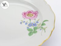 Meissen Porzellan Kaffeeservice Kaffeegedeck bunte Blume 2 Rosa 2. Wahl