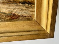 Italien Standpromenade Hafenszenerie Ölgemälde Leinwand Holzrahmen 95x66cm