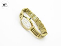 Bruno Söhnle Glashütte/SA. Damenuhr Armbanduhr Edelstahl golden Saphir