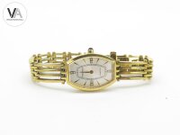 Bruno Söhnle Glashütte/SA. Damenuhr Armbanduhr Edelstahl golden Saphir