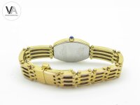 Bruno Söhnle Glashütte/SA. Damenuhr Armbanduhr Edelstahl golden Saphir