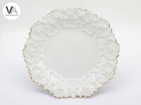 Meissen Porzellan Reliefteller Reliefschale weiß Goldrand 2. Wahl  Ø 26.5 cm