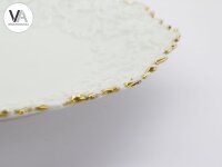 Meissen Porzellan Reliefteller Reliefschale weiß Goldrand 2. Wahl  Ø 26.5 cm
