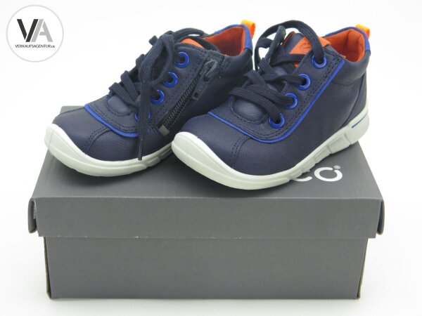 Ecco First Jungen Kinderschuhe Echtleder Night Sky Navy Blau Gr. 22