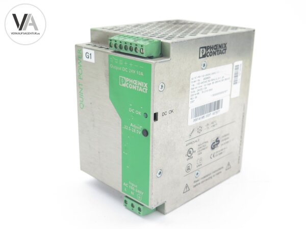 Phoenix Contact Netzteil Quint-PS-100-240AC/24DC/10, 24VDC/10A / 2938604 Rev 06