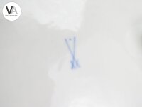 Meissen Porzellan Kaffeekanne mit Untersetzer bunte Blume 26cm hoch