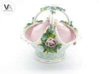Porzellan Körbchen Henkelkorb Schale Rosen ⌀19,5cm Höhe 17cm