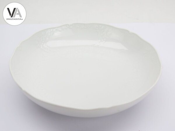 Meissen Porzellan Suppenteller Schüssel Relief weiß ⌀26cm