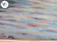 Rudolf Andree Gemälde Meer Küste Sonnenuntergang signiert gerahmt 38x28cm