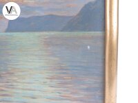 Rudolf Andree Gemälde Meer Küste Sonnenuntergang signiert gerahmt 38x28cm