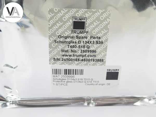 Trumpf Schutzglas Laser Protecting Glass D134 x 3mm S39...