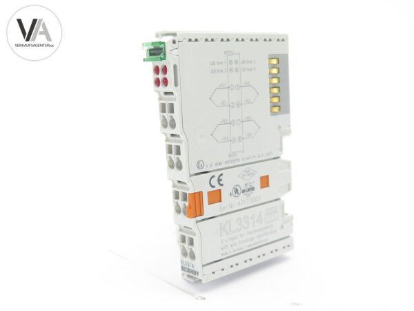 Beckhoff  4-Kanal-Eingangsklemme Thermoelement mit Drahtbrucherkennung KL3314