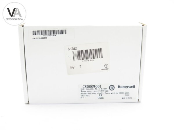 Honeywell CO2 Sensor Carbon Dioxide Sensor Wall Mount C8000W001