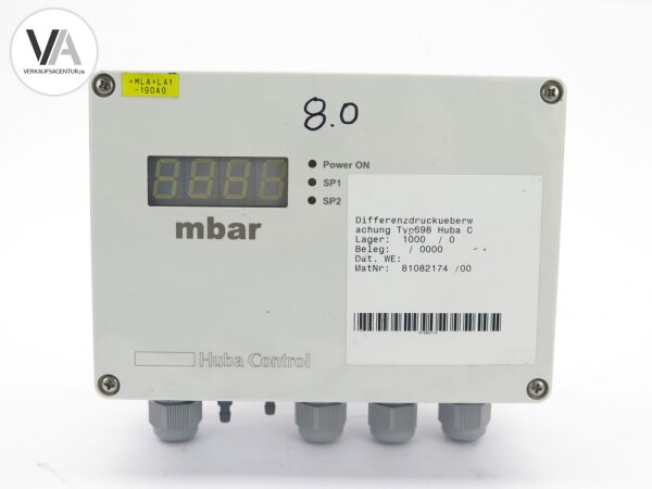 Huba Control 698 Differenzdrucktransmitter 0...+30mbar 698.1100020100