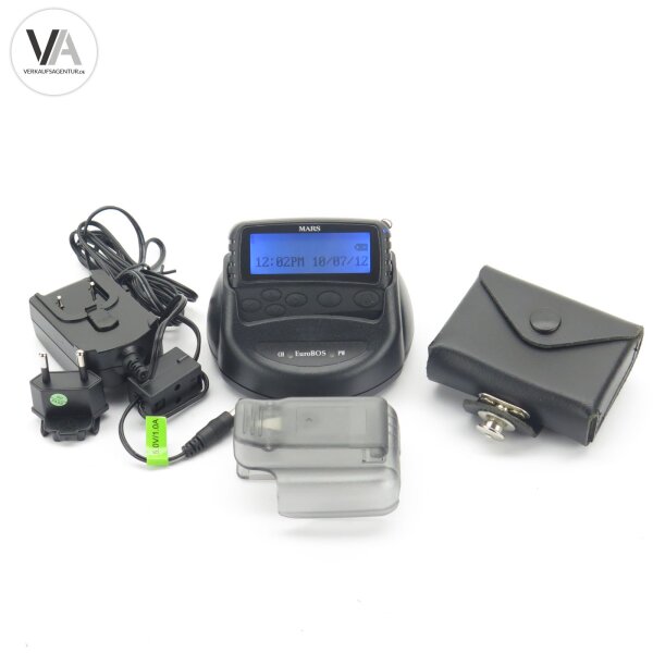 EuroBOS Mars GP Funkmeldeempfänger Freq 165-174 +Ledertasche + Holster
