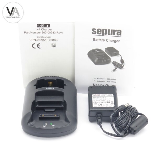 Sepura 1+1 Ladeschale 300-00383 für STP8000 / STP8038 / STP9000 / STP9038