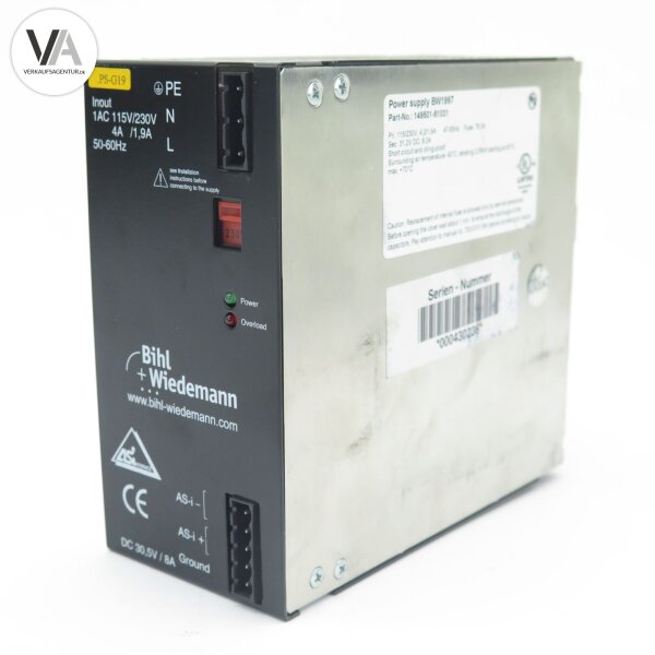 Bihl+Wiedemann BW1997 / 149501-51031 Netzteil Power Supply 14950151031