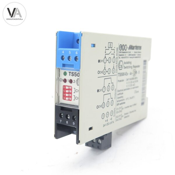 Martens TS500-Ex-ia-2R-5 Trennschaltverstärker 2 Relaisausgangänge 24VDC