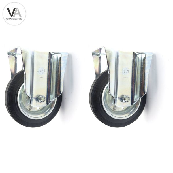 2x Würth Apparateroller mit fester Halterung Schwerlastrollen Gummi 0683567814