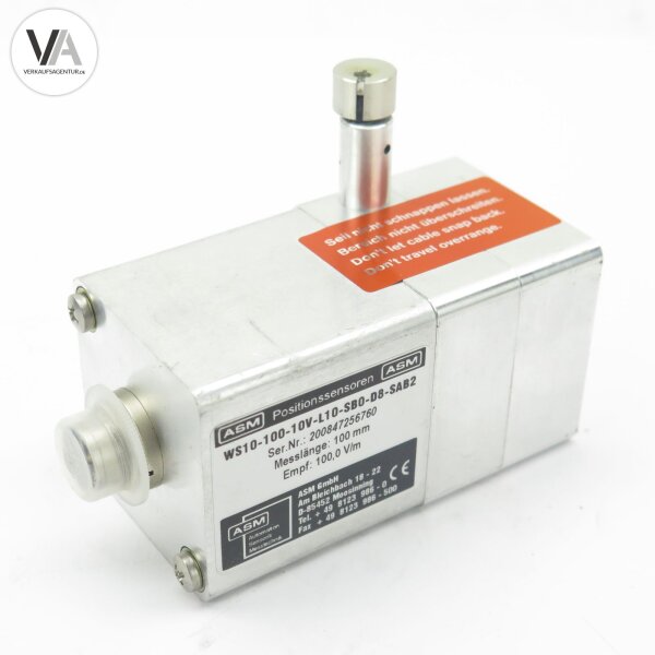 ASM WS10-100-10V-L10-SB0-D8-SAB2 Positiossensor Seilzugencoder Meßlänge: 100 mm
