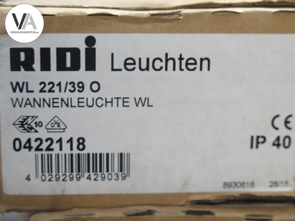 RIDI / MANZ 80035425 / WL221/39 Wannenleuchte