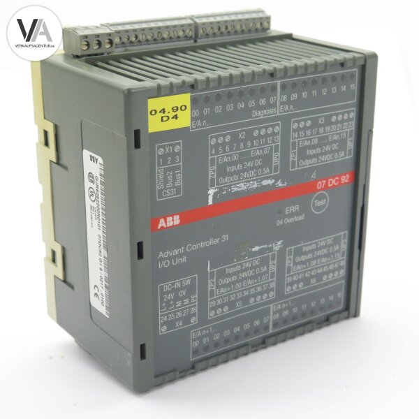 ABB GJR5252200R0101 / 07DC92 G1 5 Advant Controller 31 I/O Unit