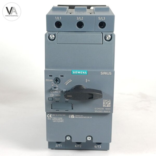 Siemens 3RV2041-4MA10 Leistungsschalter Circuit Breaker S3 Cl. 10 80-100A/100kA