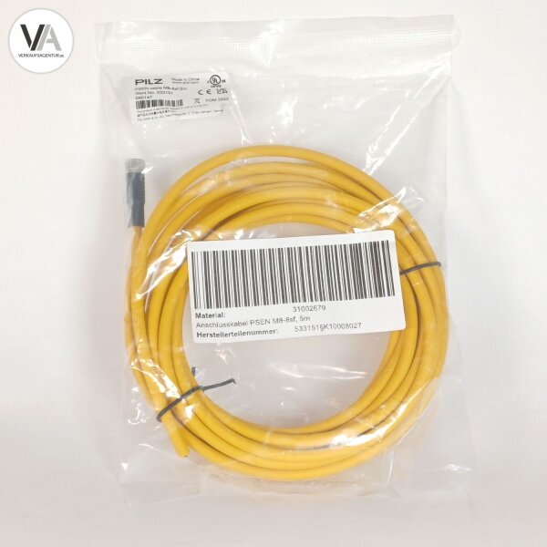Pilz PSEN cable M8-8sf / 533151 Anschlusskabel 8-polig gerade PUR 5m IP67