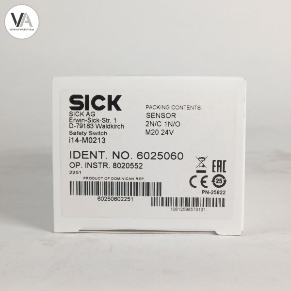 SICK i14-M0213 / 6025060 Sicherheitszuhaltung 24V 2Ö/1S M20 IP65