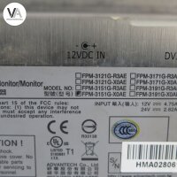 Advantech FPM-3151G-X0AE Industriemonitor HMA0280615 Panel 12/24VDC
