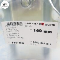 4 Würth Schwerlast Transportrollen - Lenkrollen mit Feststellbremsen