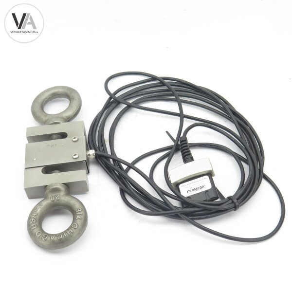 Omega RLC01-5K Force Sensor Model mit 2x Chicago 3/4 Eye Bolt