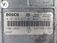 Renault Megane Senic Motorsteuergerät/ECU Bosch 0281010077 / HOM7700111552